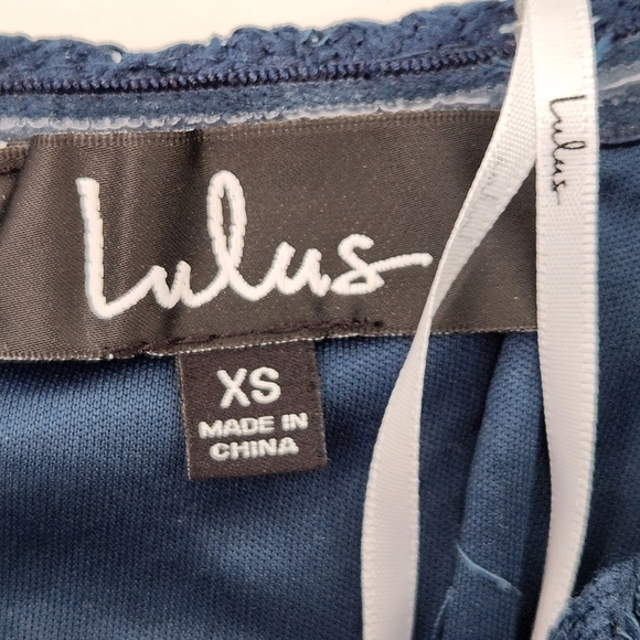 Lulus Bellissimo Teal Off-The-Shoulder Bodycon Lace Dress Size XS - Picture 7 of 9